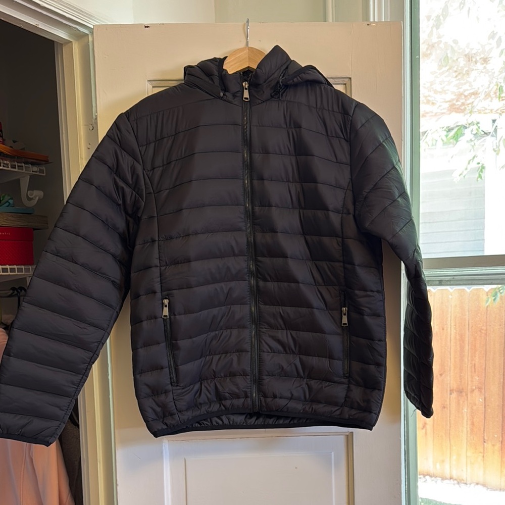 Men's Black ruxen quilted Puffer Jacket